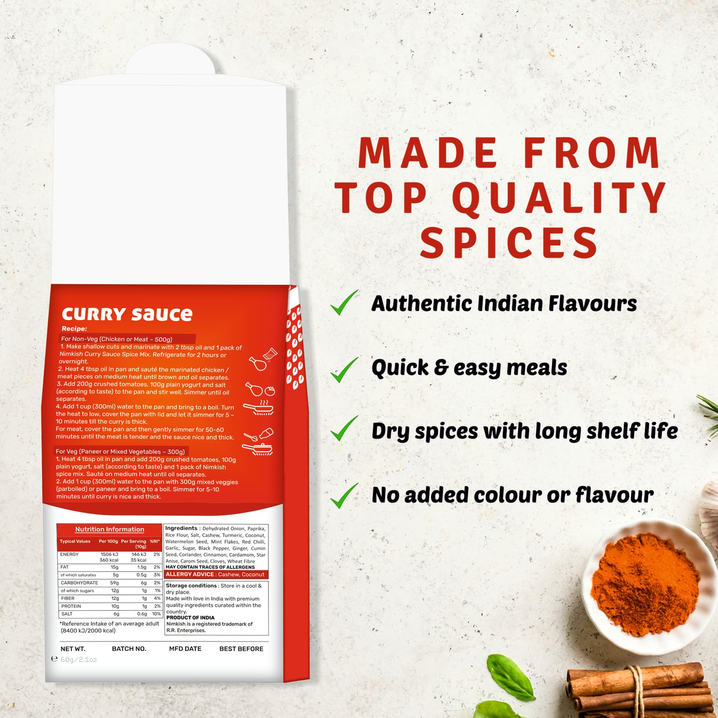 Hot and Spicy Curry Sauce - Spice Mix