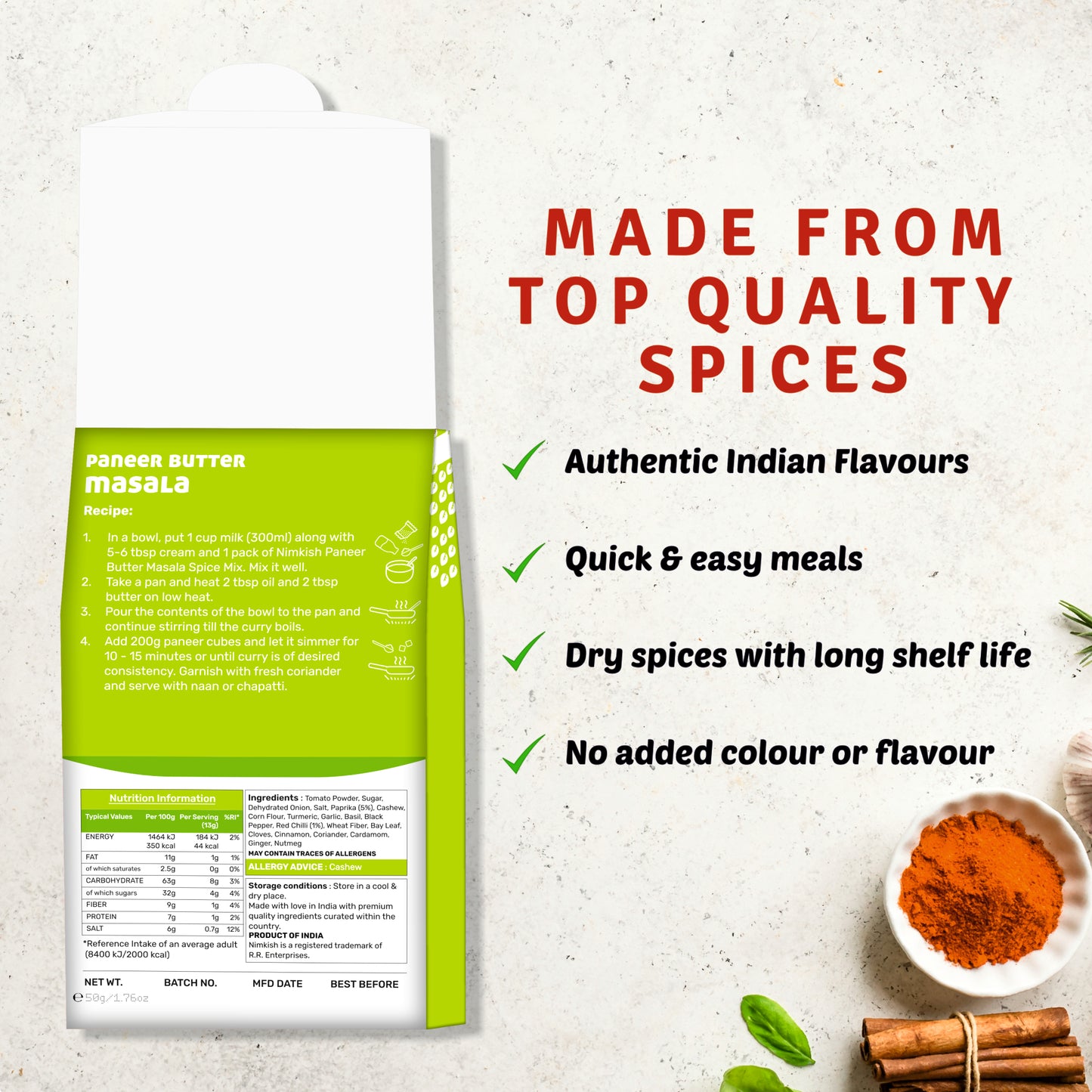 Paneer Butter Masala Spice Mix